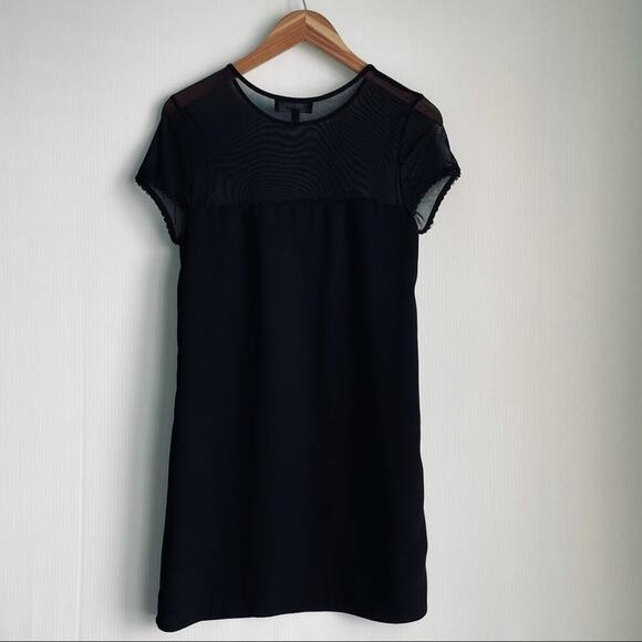 Lulus mesh top short sleeve shift dress with scalloped sleeve trim small - Picture 10 of 10